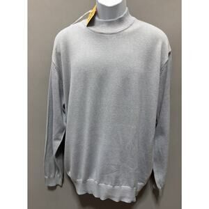 INSERCH ACRYLIC LIMITED EDITION MOCK NECK SWEATER MENS XL GREY NEW PREPPY CASUAL